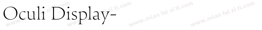 Oculi Display字体转换